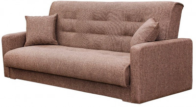 Раскладной диван-кровать, прямой, книжка, цвет коричневый, рогожка, Лондон 120х190