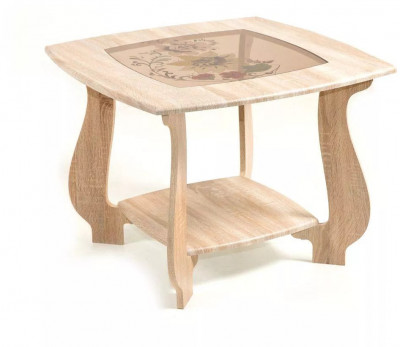 Стол журнальный СЖ-22 с рисунком Р1/дуб сонома