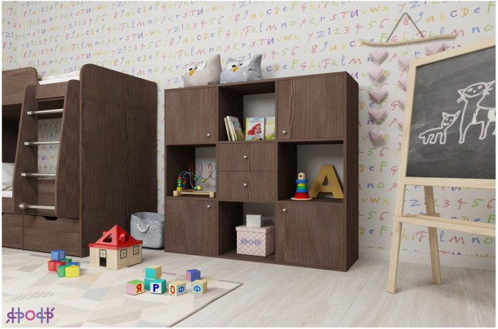 Стеллаж Джери (Винтерберг/Ирис)