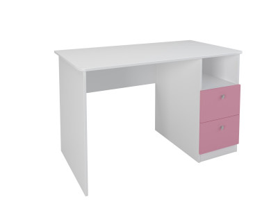 Стол письменный Белый/Розовый