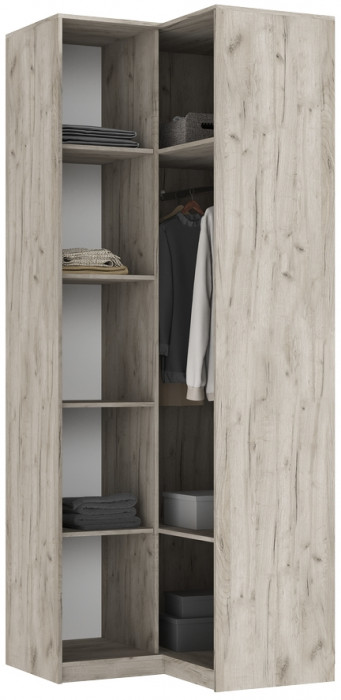 Марвэл Шкаф угловой, Крафт серый/Кашемир