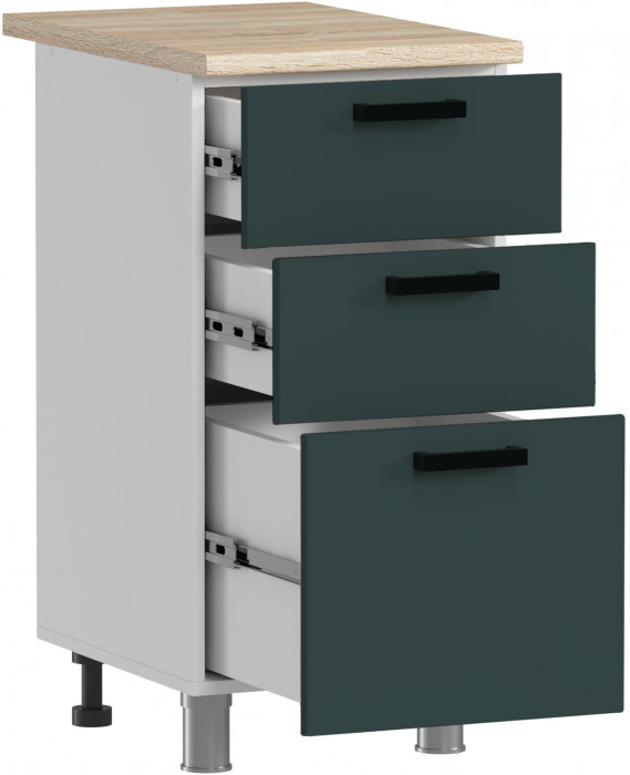 МК Аленушка Н3Я 400 Лаванда Изумруд, скоба черный (со столешницей)