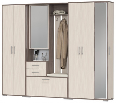 Прихожая Домино 6, бодега тёмный/бодега светлый