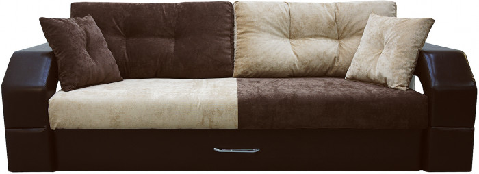 Диван-кровать Манчестер, еврокнижка, велюр/экокожа, 150х195, комби