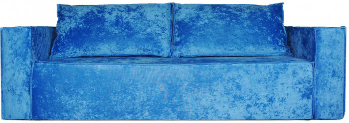 Диван-кровать Лофт Люкс Плюш, еврокнижка, пружинный блок,140х195, синий