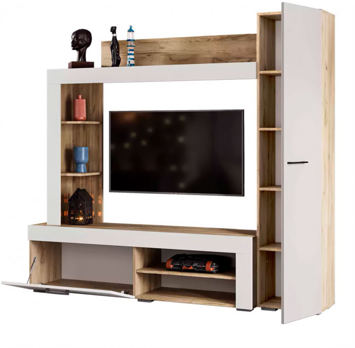 гостиная Николь дуб крафт серый/софт айвори