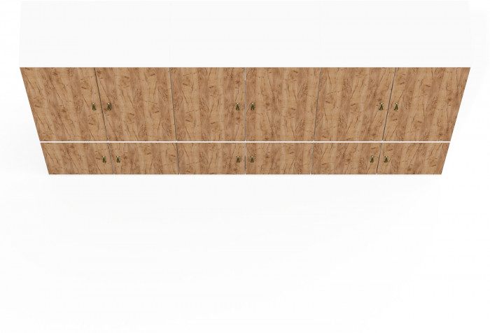 Лидер-8 Шкаф МД 20Б 3 шт., цвет белый шагрень/крафт золото, ШхГхВ 240х37,5х190 см., НЕ универсальная сборка