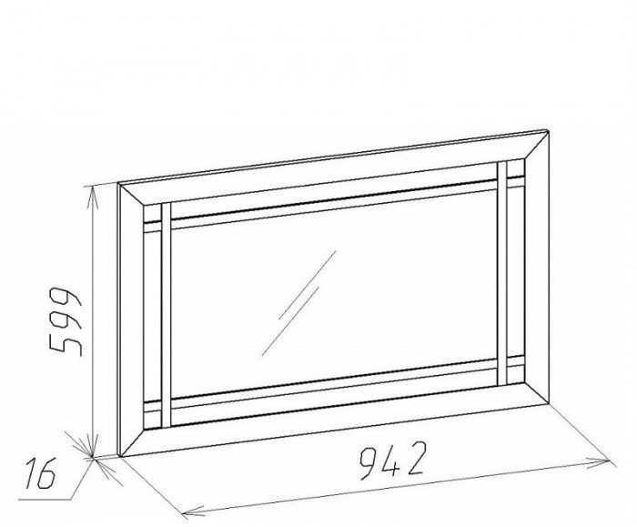 Зеркало навесное Sherlock 7, орех