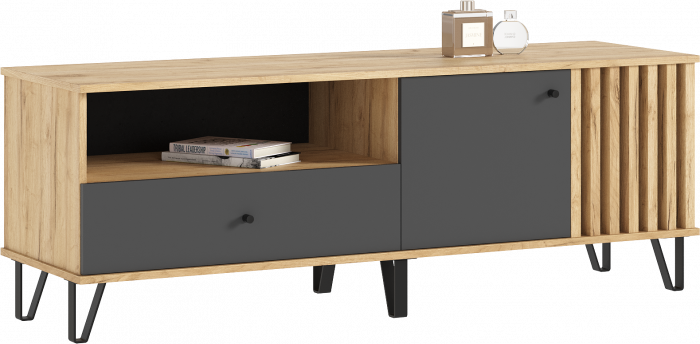 Роджина Тумба ТВ 1500, Дуб крафт/Графит