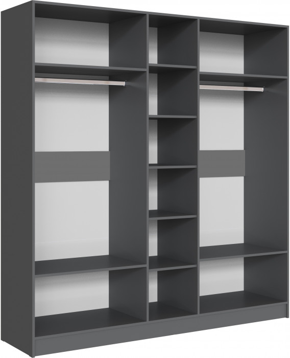 Шкаф Вегас 2000, Графит серый/Камень серый