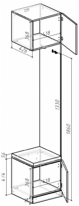 Модульная прихожая Кантри, композиция 6