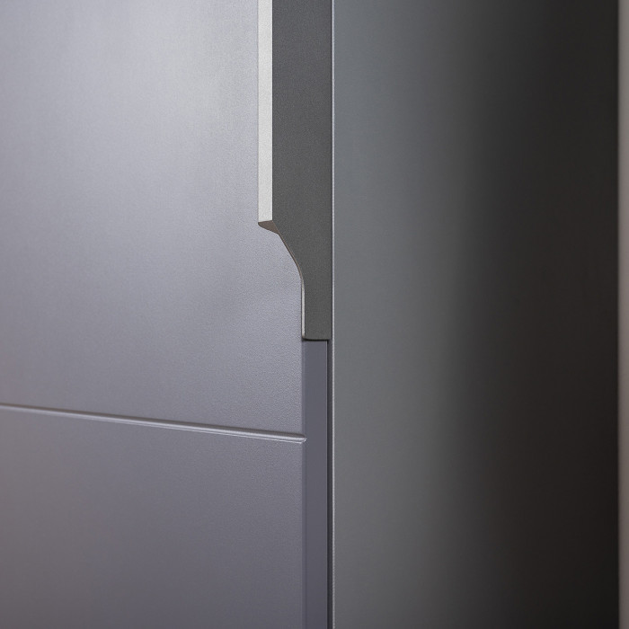 Октава Прихожая 31, серый графит/дуб крафт золотой/фасады МДФ серый графит