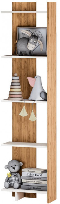 Стеллаж открытый Бейсик 2, крафт/белый