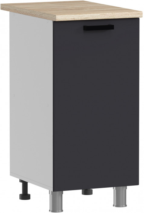 МК Аленушка Н 400 Лаванда Сталь, скоба черный (со столешницей)