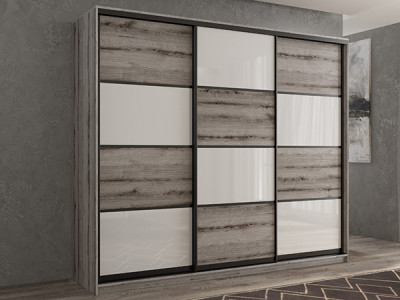 Шкаф-купе Кааппи 14 Эвок Окаменелый 220х45х230 см