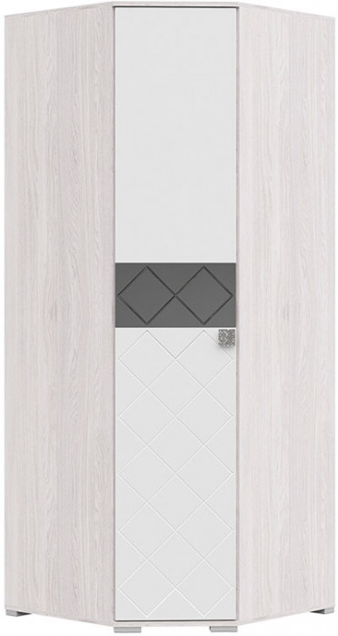 Шкаф угловой Сальма ШУ 021 (810х2060х810) анкор/белый глянец