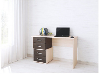 Письменный стол Сити-2 дуб молочный/венге