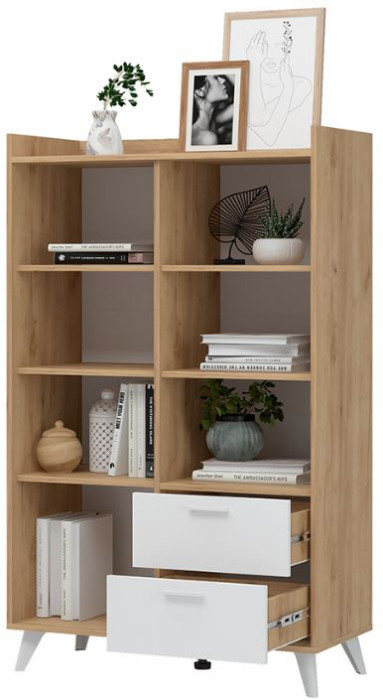 ИРИС ШК-06 Шкаф малый (935х1505х425) дуб крафт золото/белый