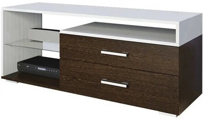 Тумба TV2 Эра, Ясень шимо темный/светлый