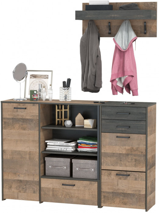 Трувор Прихожая 155, дуб гранж песочный/интра