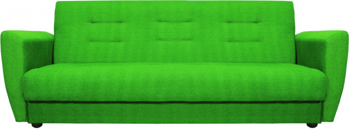 Раскладной диван-кровать, прямой, книжка, цвет зеленый, Лира 120х190