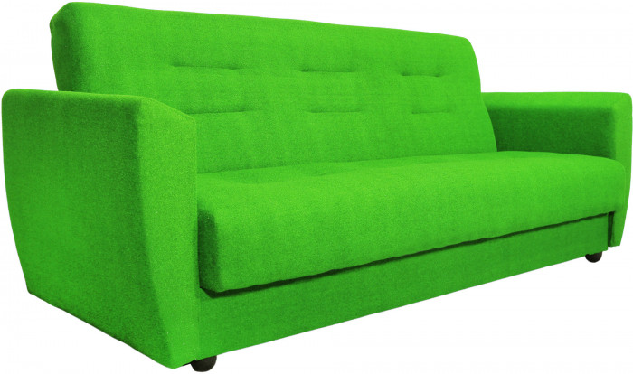 Раскладной диван-кровать, прямой, книжка, цвет зеленый, Лира 120х190