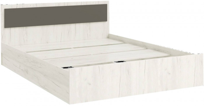 Фиеста NEW Кровать 160 (Крафт белый, Графит)
