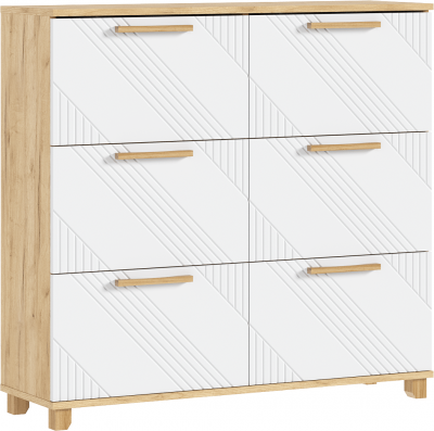 Обувница Ирис, браш вайт/крафт