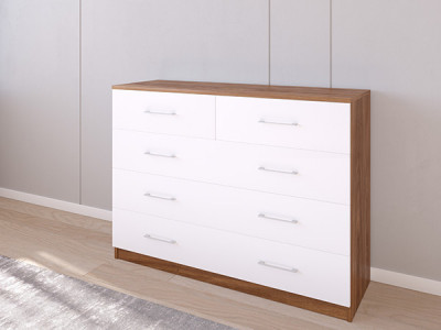 Комод 04/23 120х40х90 Кастелло Бренди/Белый