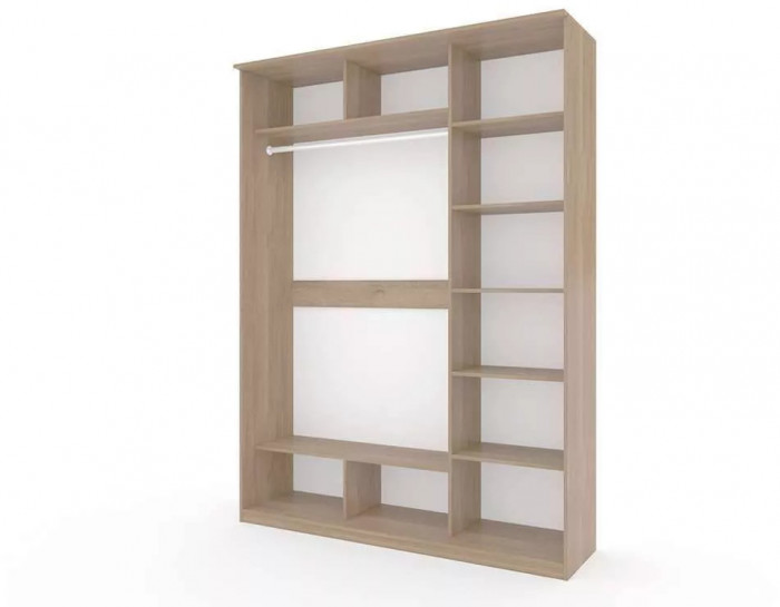 Шкаф купе Модерн 1776х600 3-х дверный 2-х секционный фотопечать №2 ясень