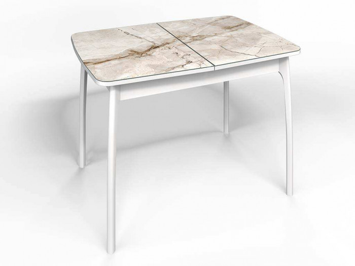 Стол СМ-4 Флорида опора массив изогнутая белый