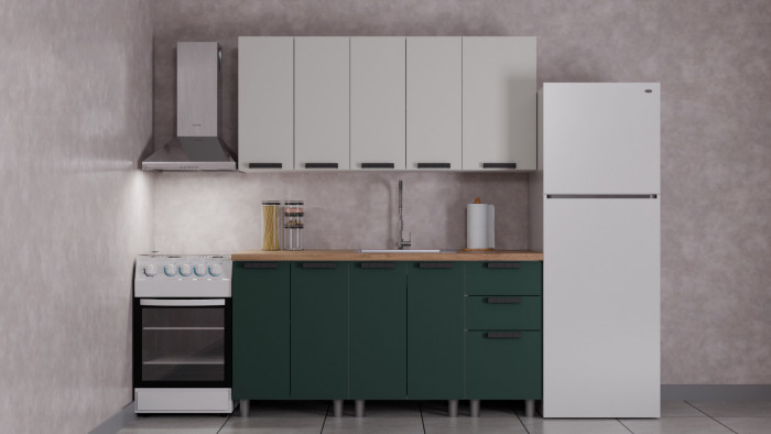 МК Аленушка Н 600 Лаванда Изумруд, скоба черный (со столешницей)