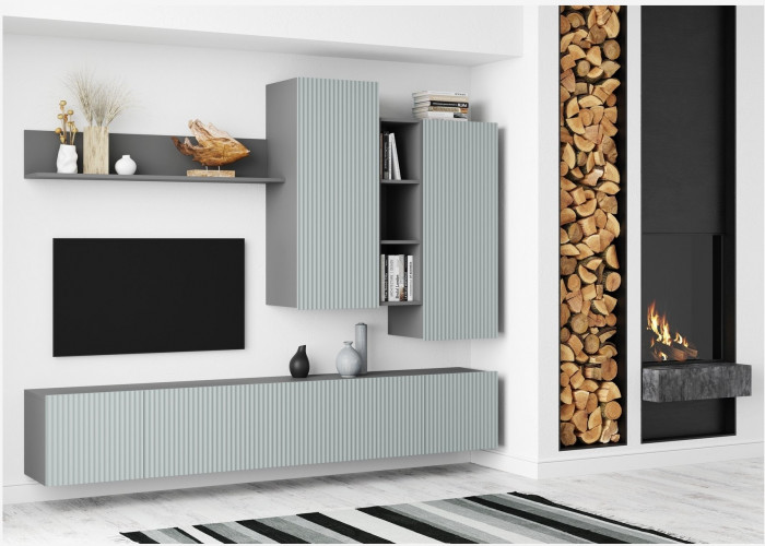 Гостиная Сканди (Серый шифер / Грин Грей софт)