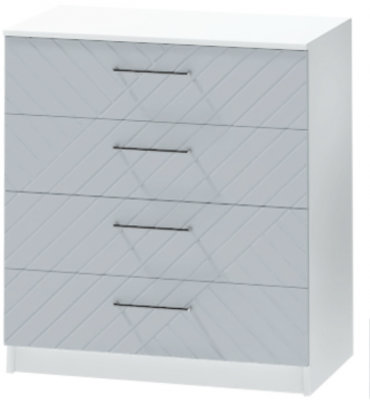 Комод №1 "Иннэс-7", Белый/Монблан Р-826