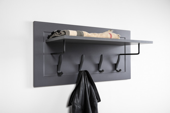 Остин 13.257 Тумба + 15.12 Вешалка, цвет серый графит/дуб крафт золотой, ШхГхВ 80х41,9х210 см.