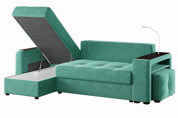 Диван угловой Smart 4 Б3-1Пф-2Т-Б4 Велюр Кашемир 672