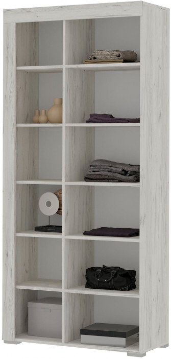 Гранд стеллаж 03 (ШК 4) (0.896х1,944х0,383) дуб крафт белый