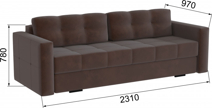 Диван раскладной Брэй коричневый