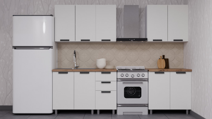 МК Аленушка Н3Я 400 Лаванда Молочный, скоба черный (со столешницей)