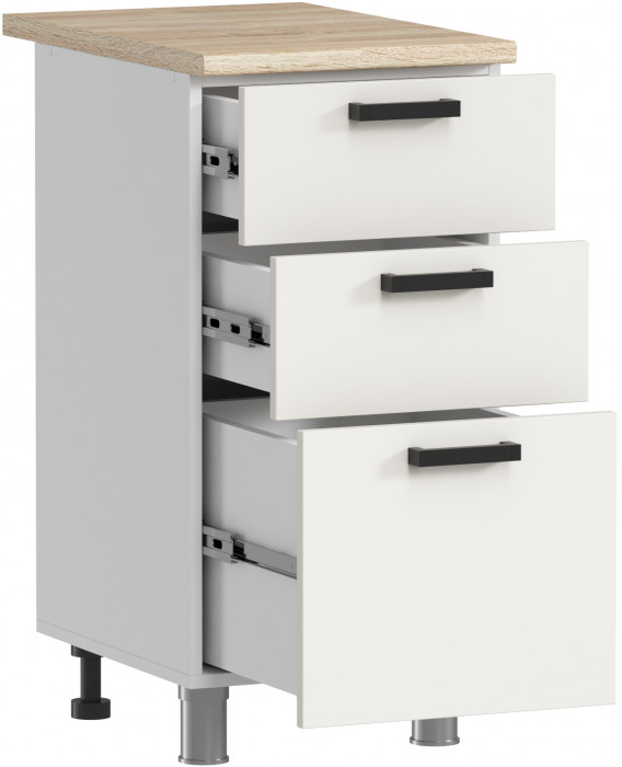 МК Аленушка Н3Я 400 Лаванда Молочный, скоба черный (со столешницей)