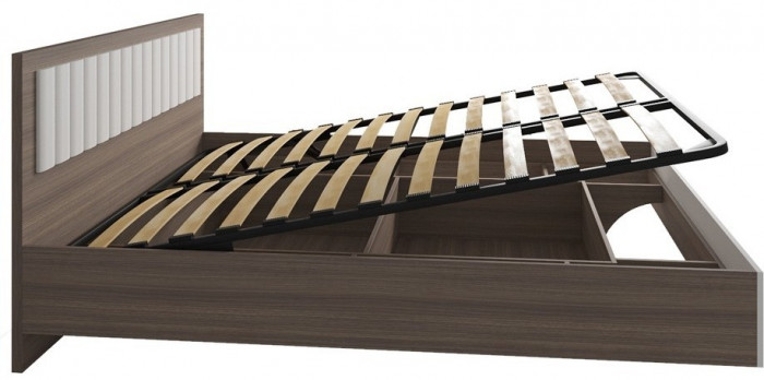 МС Роза Кровать 160, Орех Франклин карамель/Графит скин