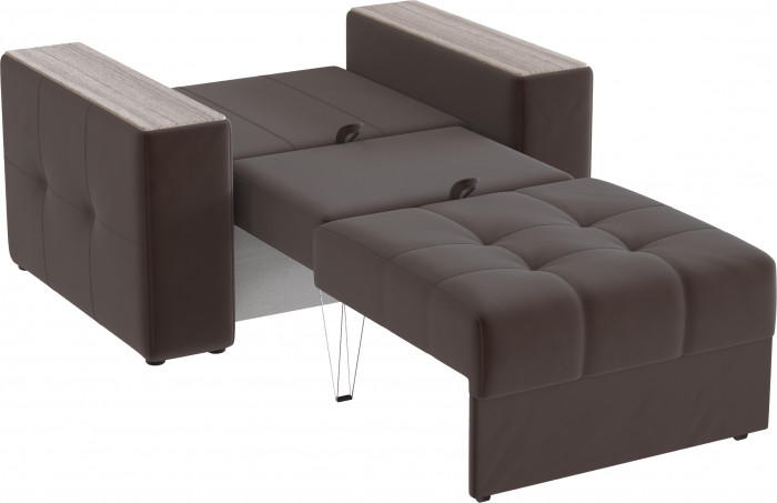 Кресло-кровать Виконт, Коричневый/Сандал белый МДФ