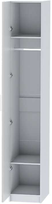 Шкаф-пенал №1 "Иннэс-7" - Белый/Тирамису матовый