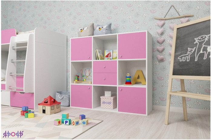 Стеллаж Джери (Дуб молочный/Винтерберг)