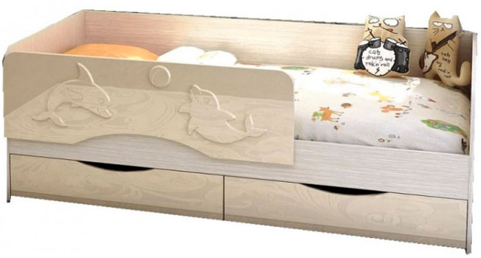 Корпус кровати КР-813 кровать Алиса (1832*640*848) дуб белфорт