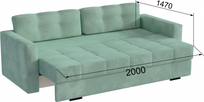 Диван раскладной Брэй мятный