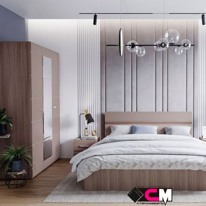 Вегас Шкаф 3-х ств 1500*2000*570 шимо темн/кофе с молоком