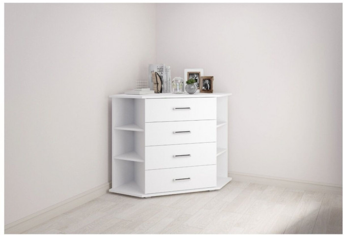 Комод угловой Катрин-7 белый