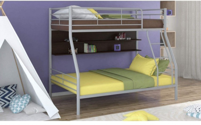 Двухъярусная кровать Гранада-2П (Дуб Сонома, Слоновая кость)