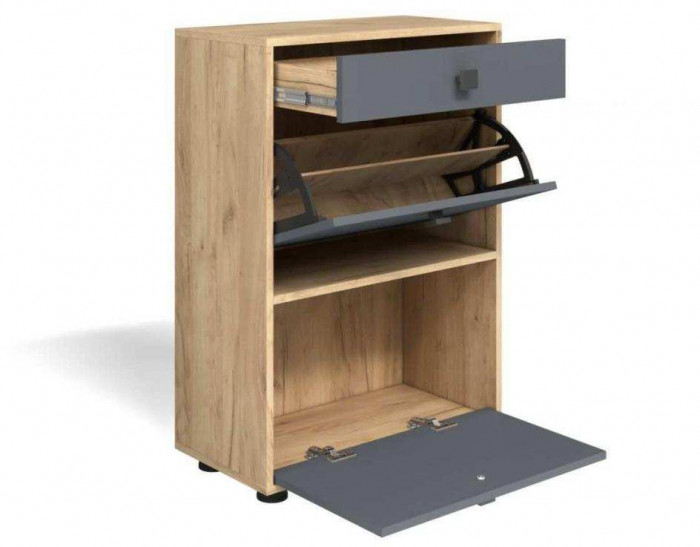 Прихожая мини-лайт компл. 2 дуб крафт/графит